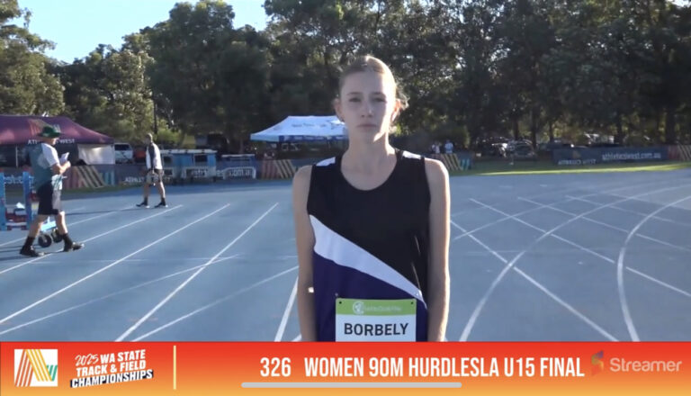 Grace: Women’s 90m Hurdles Under 16’s – SILVER